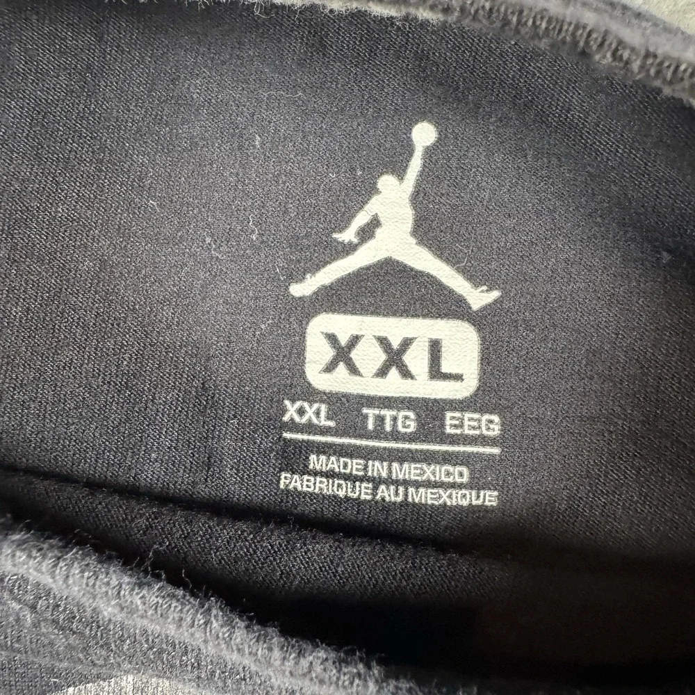 Jordan Jumpman Graphic T Shirt Black Distressed Basketball Nike Men's XXL